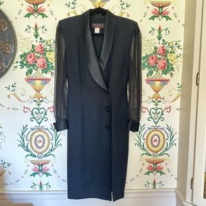 Vintage suit dress with sheer sleeves JR Nites